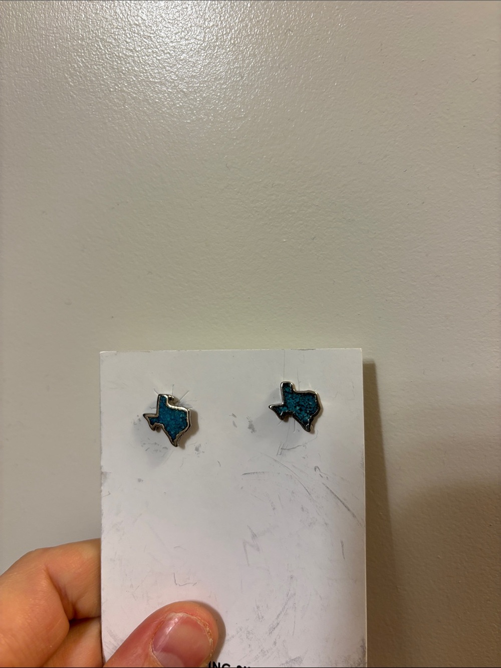 Turquoise Texas-Shaped Stud Earrings